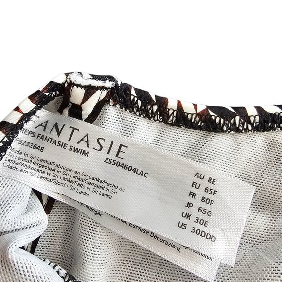 Fantasie Halter Underwire Bikini Set, Med Coverage, Size 30DDD / Small Bottom - Picture 6 of 7